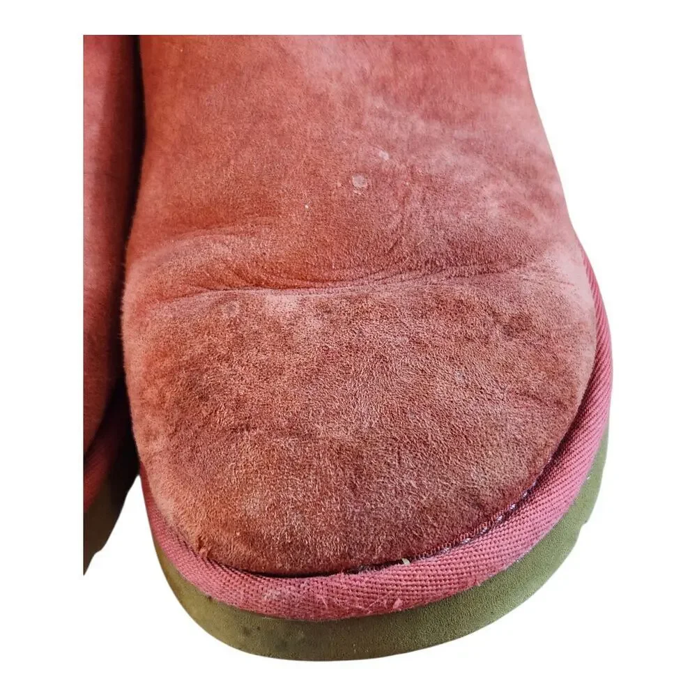 Ugg Australia Bailey button mini low boots pink 3352‎ sz 7 women